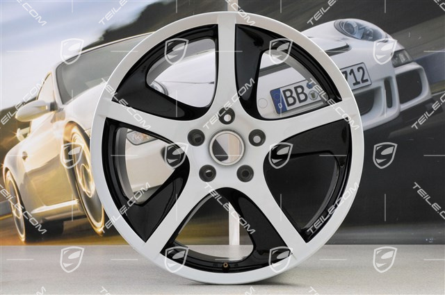 20-inch Sport Techno wheel, 10J x 20 ET55, silver + black high gloss