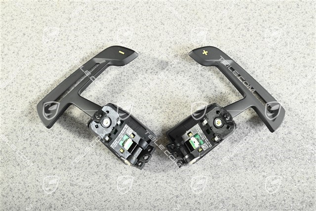 GT3 RS, Paddles for steering wheel, Weissach package, Black