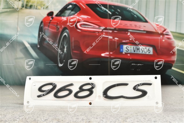 "968 CS" Schriftzug