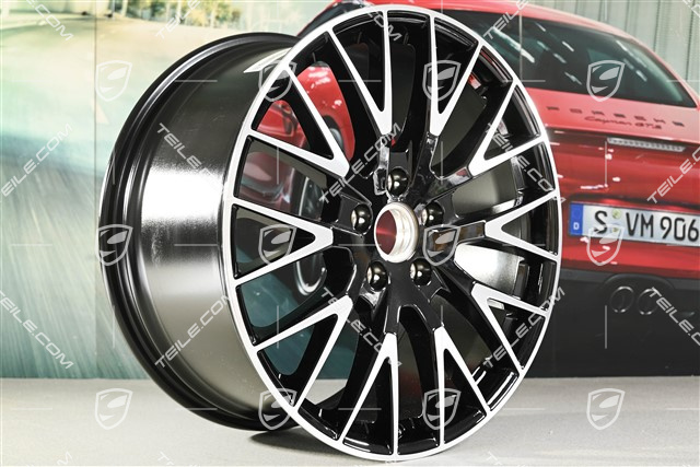 21" Panamera Exclusiv Design Rad, 10,5J x 21 ET71, hochglanz schwarz