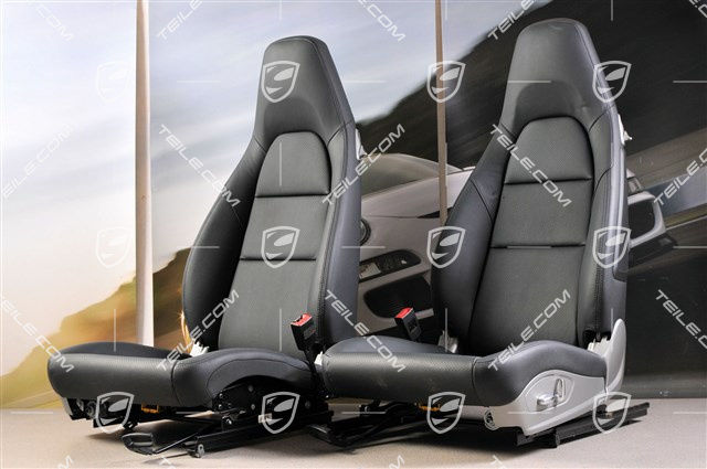 Sitze, schwarzes Leder, Satz (L+R)