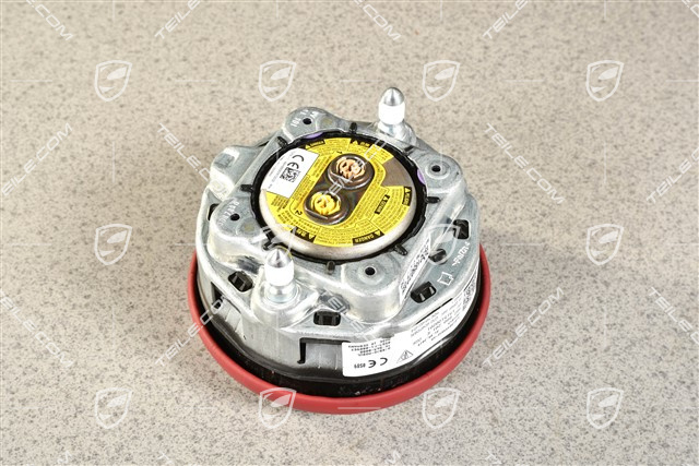 Airbag unit, driver's side, leather, Bordeaux Red