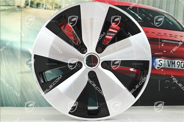 20" Macan Felge, 10J x 20 ET49, schwarz hochglanz