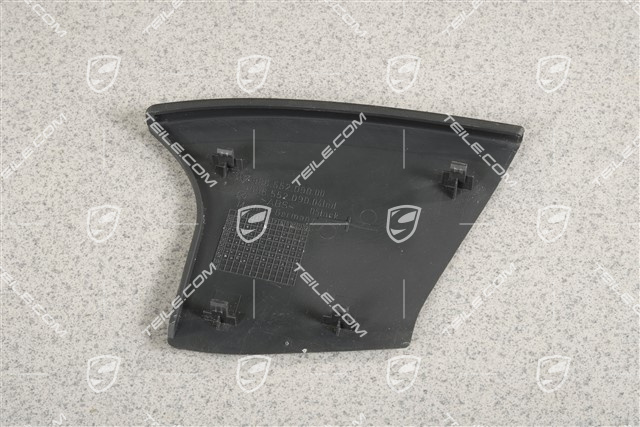 Centre console / tunnel cover, Leather, Lateral, Black, Cabrio, R