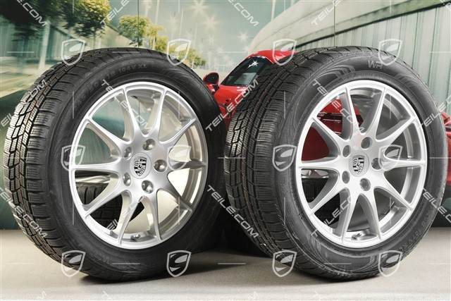 18" Panamera S, Winterräder Satz, 8J x 18 ET 59 + 9J x 18 ET 53 + Nokian Winterreifen 245/50 R18 + 275/45 R18, mit RDK-Sensoren