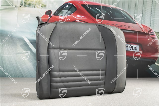 Back seat backrest, leather, black, Cabrio, R