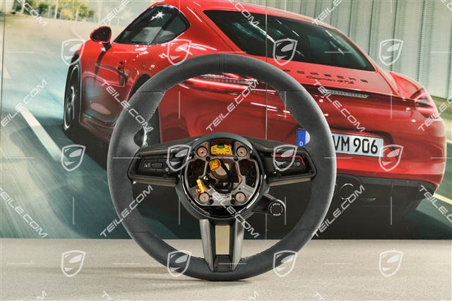 Kierownica sportowa GT Carbon, Sport Chrono Package Plus, podgrzewana, Alcantara Race Tex, czarna