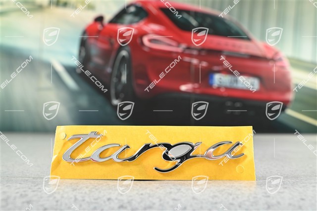 Schriftzug / Abzeichen / Emblem Aufkleber TARGA, B-Säule, Verchromt, L=R