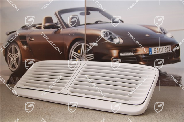 Rear spoiler grille, 2-piece, incl. centre part and reinforcement, Carrera S