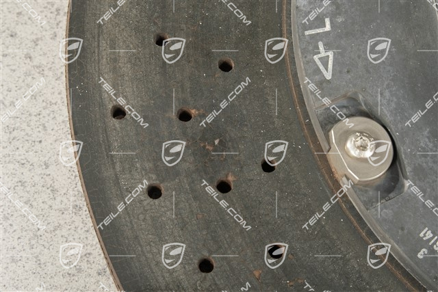 PCCB brake disc, damaged, without warranty, L