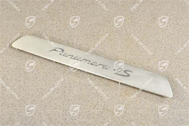 Blende, Einstiegleiste, Vorne, Aluminium-gebürstet, Panamera 4S, L=R
