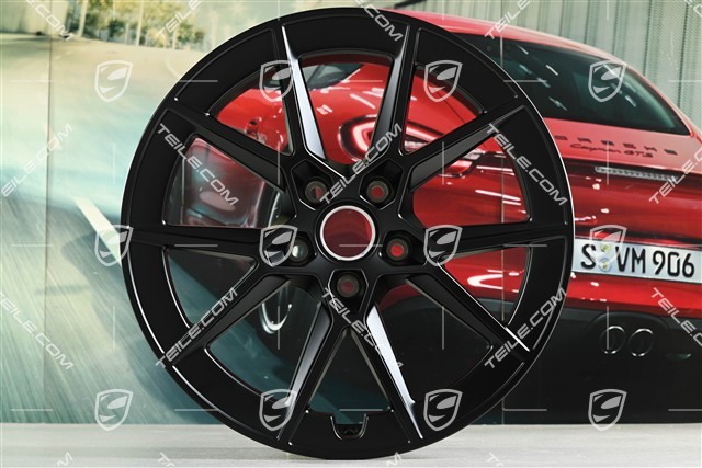 20+21" Carrera S Felgensatz, 8,5J x20 ET50 + 11,5J x 21 ET79, Schwarz Seidenmatt