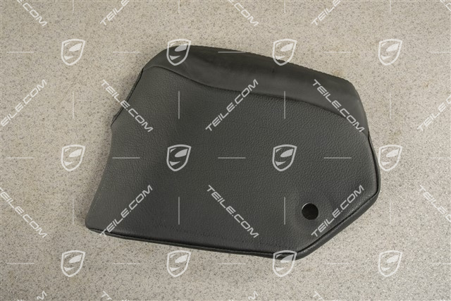 GTS, Rear seat cushion pad, Leather, Black, L