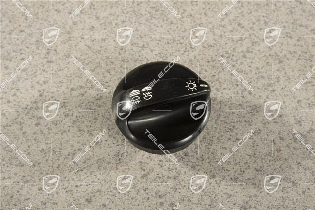 Pokrętło przełącznika świateł, czarny połysk