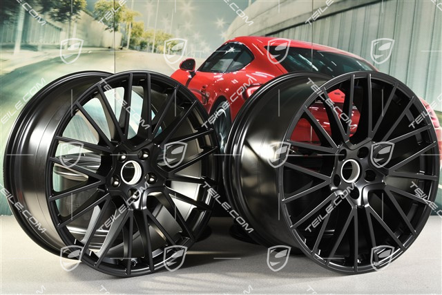 22" komplet felg RS Spyder, 10J x 22 ET48 + 11,5J x 22 ET52, czarny satynowy półmat