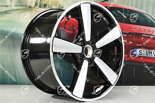 21" Carrera Classic Felge, 11,5J x 21 ET79, schwarz hochglanz