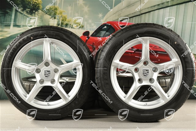 18" Boxster IV Sommerräder Satz, Felgen 8J x 18 ET57 + 9,5J x 18 ET49,  Good Year  Eagle F1 Sommerreifen 235/45 R18 + 265/45 R18