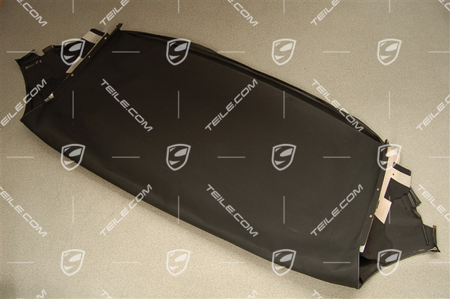 Płótno dachu z szybą tylną, czarne