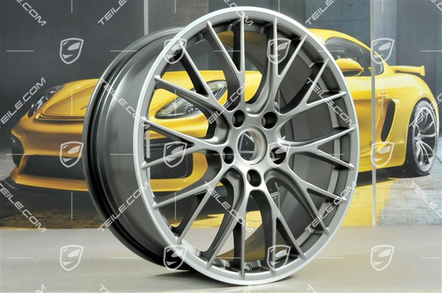 20-inch wheel rim set RS SPYDER Design, 8,5J x 20 ET49 + 11,5J x 20 ET56, Platinum satin-matt