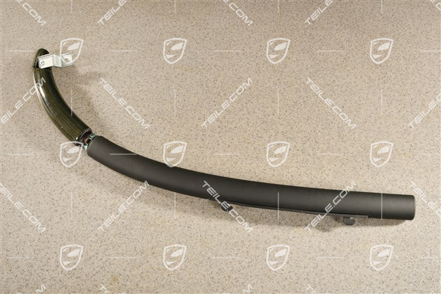 Zuziehgriff, Leder Schwarz mit Carbon, L