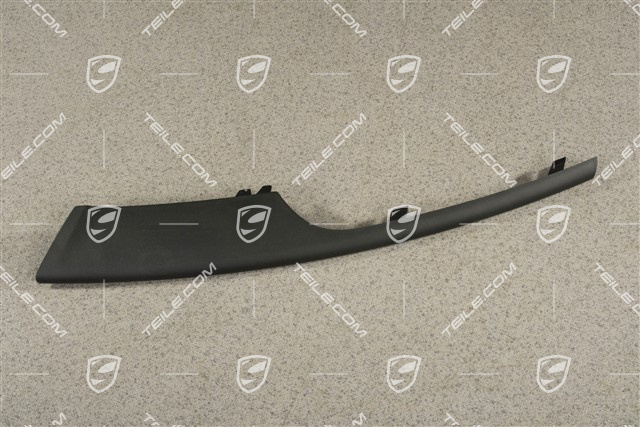 Front bumper disc / trim, Satin black, upper, L