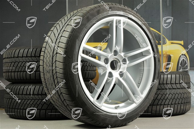 19-inch Carrera winter wheel set, 8,5J x 19 ET54 + 11J x 19 ET69 + NEW Continental winter tyres 235/40 R19 + 285/35 R19, with TPMS