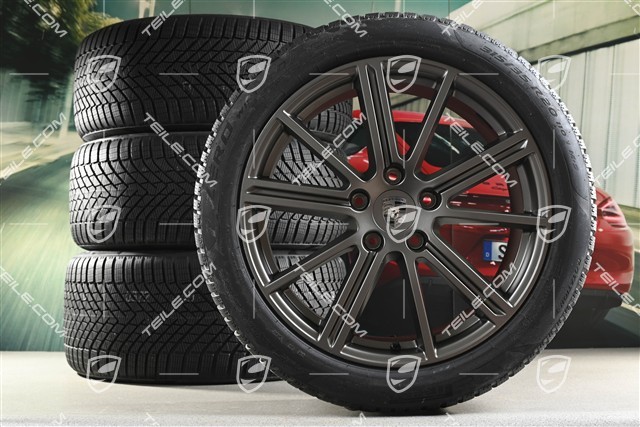 20-inch Panamera Turbo Winter wheel set, wheel rims 9,5J x 20 ET71 + 10,5J x 20 ET71 + NEW Pirelli winter tyres 275/40 R20 + 315/35 R20, Turbonit