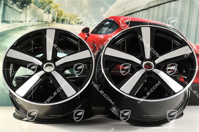 22" Felgensatz Cayenne Exclusive Design Sport, 10J x 22 ET48 +11,5J x 22 ET61, schwarz hochglanz