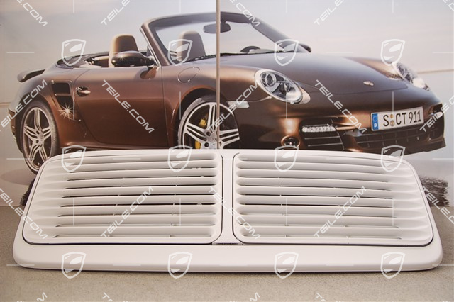Rear spoiler grille, 2-piece, incl. centre part and reinforcement, Carrera S