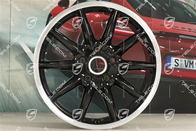 19-inch "Carrera Sport" wheel, 8,5J x 19 ET55, Black High Gloss