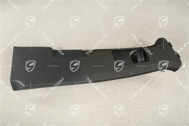 Tapicerka słupka B, Materiałowa, Czarna, R