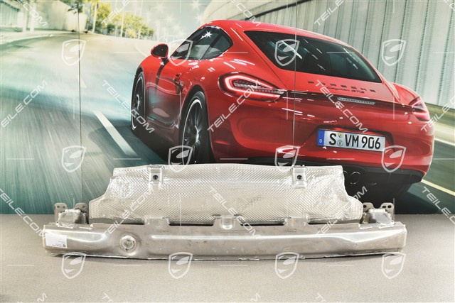 Bumper reinforcement rear with heat protection