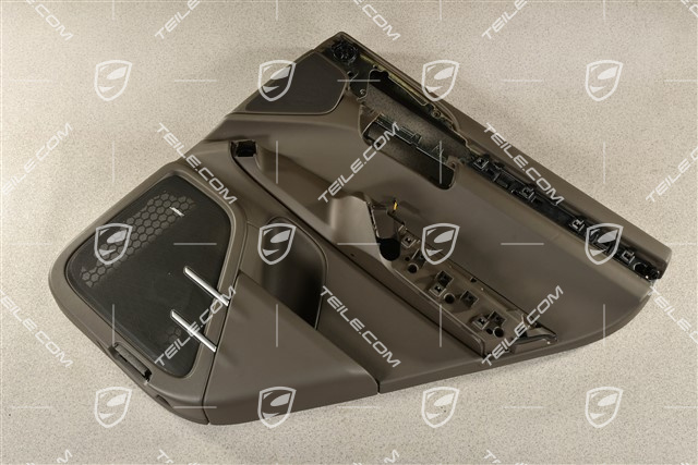 Türverkleidung, hinten, Ohne Sonnenschutzrollo, Glattleder, Achatgrau, Klangpaket Basis, R