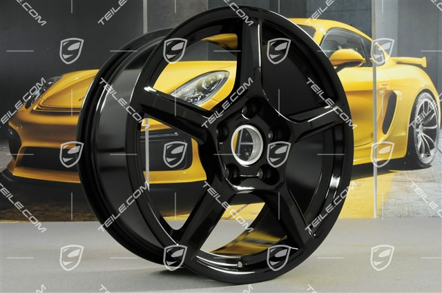 18" Felga Boxster IV, 8J x 18 ET57, czarny wysoki połysk