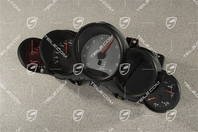 Instrument cluster / Speedometer, Black coloured dials, PDK, USA version!