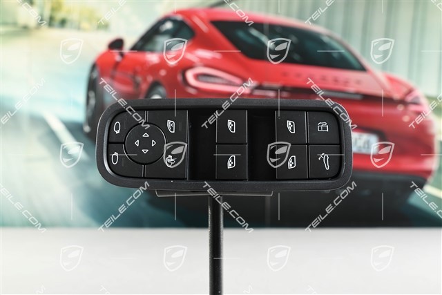 Przycisk elektrycznie sterowanych szyb, Strona kierowcy, Czarny mat