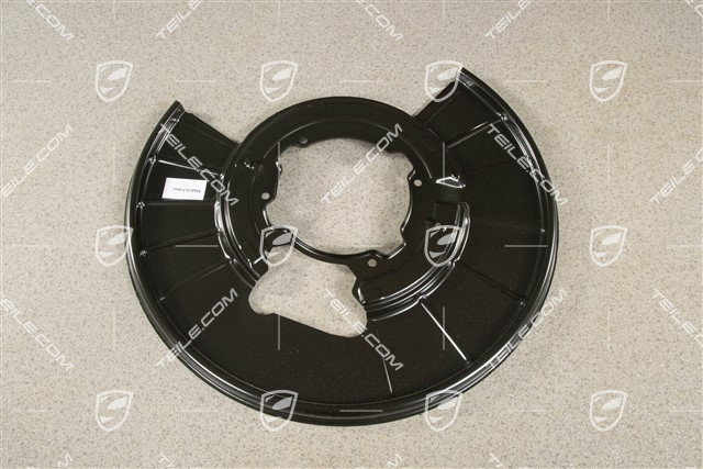 Rear axle disc brake protective plate, R