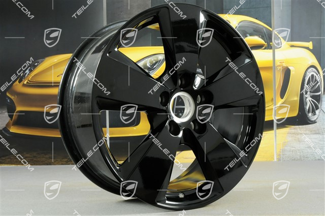 19" felga Cayenne, 8,5J x 19 ET47, czarny wysoki połysk