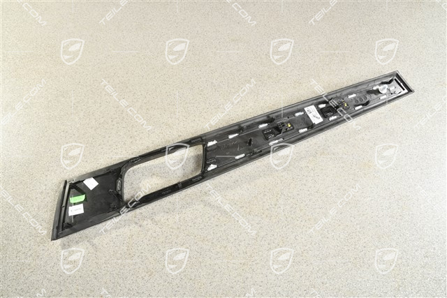 Zierleiste für Türverkleidung, Aluminium Schwarz Eloxiert, Vorne, R