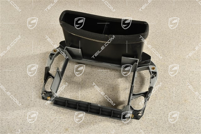 Ramka radia / Nawigacji 2 Din z nawiewami, szara