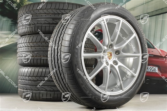 20" koła letnie Cayenne Coupé Design, komplet, felgi 9J x 20 ET50 + 10,5J x 20 ET55 + opony letnie Bridgestone Dueler H/P Sport 275/45 R20 + 305/40 R20, z czujnikami ciśnienia