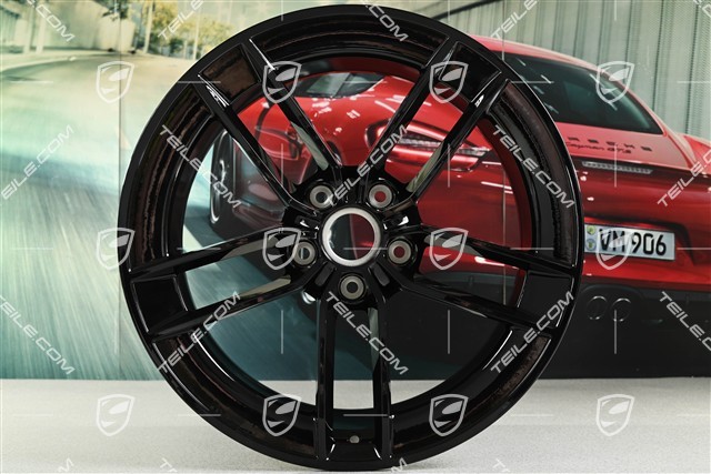 20"+21" Carrera Exclusive Design Felgensatz, Felgen 8,5J x 20 ET50 + 11,5J x 21 ET79, schwarz hochglanz