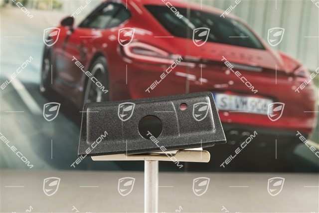 Reversing camera cover trim, Black matte