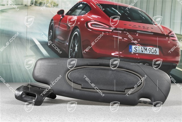 Osłona przeciwsłoneczna, Cabrio, skóropodobna, czarna, R