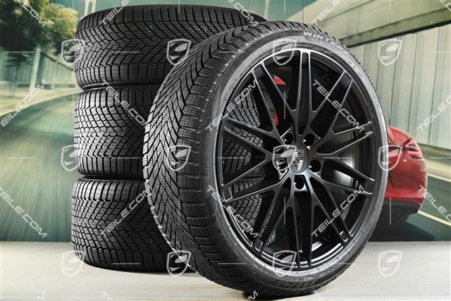 22-inch RS Spyder Design winter wheel set, rims 9J x 22 ET29 + 11J x 22 ET47 + Pirelli winter tyres 255/40 R22 + 295/35 R22, black satin matt