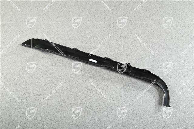 Cover trim for front bumper retaining frame / grille, Black, R