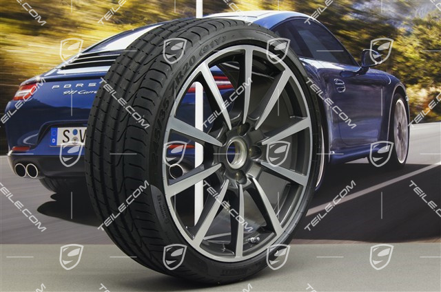 20" summer wheel set Carrera Classic II, wheel 8,5J x 20 ET51 + 11J x 20 ET52 + NEW Pirelli P Zero summer tyres 245/35 ZR20 + 305/30 ZR20, TPMS