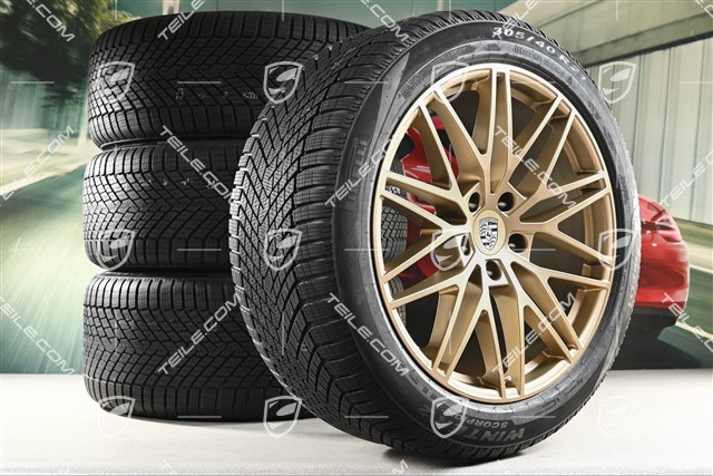21" RS Spyder Design Winterräder Satz, Felgen 9,5J x 21 ET46 + 11,0J x 21 ET58 + NEUE Pirelli Winterreifen 285/45 R21 + 305/40 R21, mit RDK-Sensoren, Neodyme