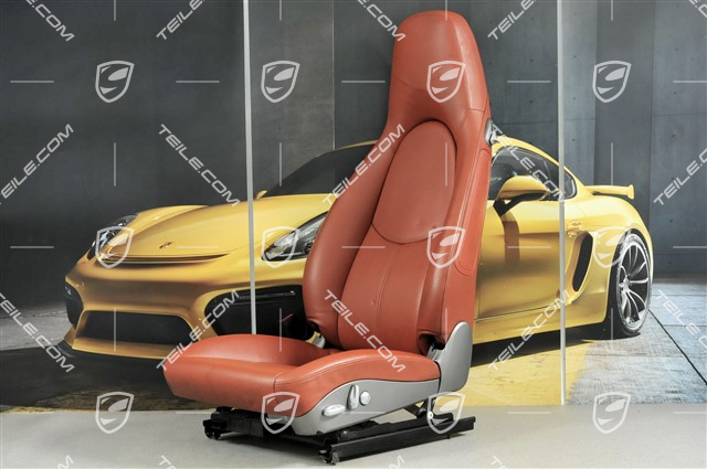 Seat, el adjustable, Lumbar, leather, Terracotta, L