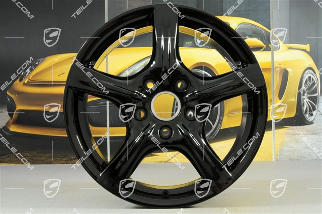 18" Panamera Felgensatz, 8J x 18 ET59 + 9J x 18 ET53, schwarz hochglanz